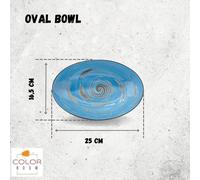 Ciotola ovale Wilmax 25 x 16,5 x 6 cm Blu WL-669640/A