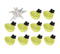 Ciotola per Abbeverare Pollo, Abbeveratoio Automatico per Uccelli, 10 Pezzi Abbeveratoio per Pollo di Grande Capacità Mangiatoia per Pollo Bicchieri per Abbeveratoio per Uccelli da Compagnia(9.5mm)