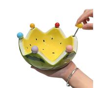 Ciotola per Anguria con Forchetta per Frutta - Ciotola di Frutta Decorativa con 6 Forcine in Acciaio Inossidabile - Utensili Da Cucina Per Matrimonio Caffè Festa Vacanza Casa Ringraziamento Ristorante
