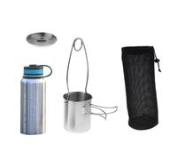 Ciotola per bottiglie in acciaio inossidabile da campeggio in solido vaso da