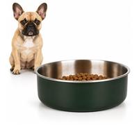 ciotola per cani - ciotola Yumi verde in acciaio inox - base antiscivolo - 680ml