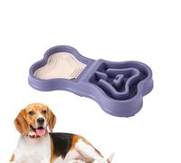 Ciotola per cani Ciotole for cibo e acqua - Ciotola for animali domestici antiscivolo for rallentare il pasto, mangiatoia portatile for cani, cuccioli, casa, viaggio, interni ed esterni(Purple)