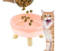 Ciotola per cani Ciotole for gatti rialzate e inclinate - Ciotola for gatti inclinata con design a ciambella | Ciotola for gatti rialzata antiscivolo for cani e gatti, facile da raggiungere.(Pink)