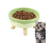 Ciotola per cani Ciotole for gatti rialzate e inclinate - Ciotola for gatti inclinata con design a ciambella | Ciotola for gatti rialzata antiscivolo for cani e gatti, facile da raggiungere.(Green)