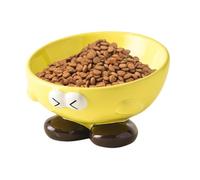 Ciotola per cani Ciotole rialzate for gatti, ciotola rialzata for animali domestici - Ciotole anti-vomito for cuccioli di piccola taglia e animali di media taglia(Yellow)