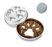 Ciotola per cani in metallo con alimentazione lenta, ciotole per cani in acciaio inossidabile per rallentare il cibo, grandi ciotole per alimenti per animali domestici con tappetino in silicone