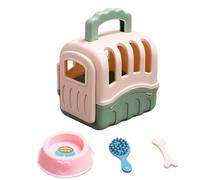 Ciotola per cani Modello Pet Dog Crate Case delle bambole Scala 1:12 Modello realistico Nido Modello Creativo Divertente Giocattolo Figura Modello Realistico Ciotola per cani Set di forniture per