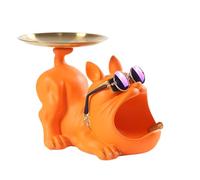 Ciotola per caramelle | Bulldog - Organizer da scrivania, statuetta decorativa estetica in resina, per tavolo da pranzo, soggiorno, decorazione per feste