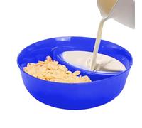 Ciotola per cereali antisanguinamento - da portata diviso per cereali e latte | Combinazione di piatti per zuppe e sandwich, vassoio per snack e salse, per salse, ciotola per cracker per