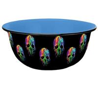 Ciotola per cereali Skull Neon effetto smaltato, 600 ml