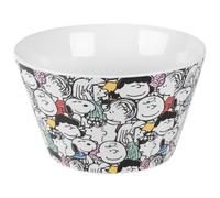 United Labels The Peanuts Bowl Snoopy - Ciotola per cereali in porcellana bianca a quadretti 500ml