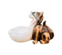 Ciotola per Chiavi a Forma di Gatto, Statua di Gatto, Grande Scultura a Bocca, Statuetta in Resina, Contenitore, Decorazione da Tavolo, Porta Caramell, Gatto Marrone
