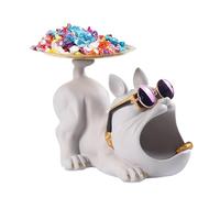 Ciotola per chiavi - Ciotola di ingresso Bulldog decorativa per chiavi | Statua in resina Bulldog, organizer da scrivania e scatola di immagazzinaggio per casa, soggiorno e cucina