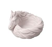 Ciotola per chiavi, gioielli e monete, con stampa 3D a forma di cavallo, ciotola decorativa, decorazione per la casa equestre, organizer per ingresso, regalo per le donne (bianco)