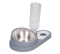 Ciotola per Cibo per Acqua per Gatti, Ciotole per Gatti per Cani Doppi con Protezione Automatica del Collo della Bottiglia per Abbeveratoio Set di Ciotole per Acqua e Cibo per