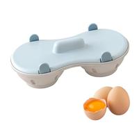 Ciotola per Cuocere le Uova al Microonde 2 Scomparti - Scaldauova Affogate Con Coperchio - Vapore Resistente al Calore per Cucina Colazione Sala da Pranzo Famiglia Ristorante