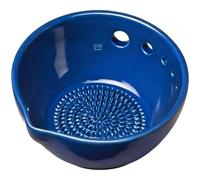 Ciotola per erbe aromatiche in ceramica blu, grattugia con 5 beccucci, 7,4 x 7 cm, per aglio zenzero spezie