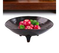 Ciotola per frutta in ceramica a 3 gambe, accessori per la cerimonia del tè,