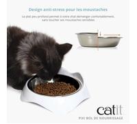 Ciotola per gatti - CATIT - PIXI - 200 ml - Ciotole rimovibili in acciaio inox - Bianco
