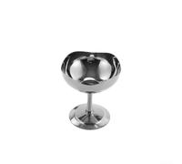 Ciotola per gelato in acciaio inox dorato, 150 ml, elegante (argento)