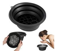 Ciotola Per Il Ghiaccio In Silicone Per Il Viso, Face Ice Bath Bowl, Ciotola Da Bagno Di Ghiaccio, Bacino Portatile a Raffreddamento Rapido, Lavandino Portatile Per Sollievo Dal Gonfiore (Nero)