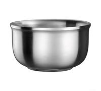 Ciotola per il pranzo per la scuola dei bambini, 11,5 cm, antiruggine | Strato d'aria da parete, previene scottature a mano, mantiene la zuppa calda più a lungo, diametro 12,5 cm, finitura argento