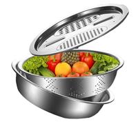 Ciotola per insalata di pneumatici all'aglio, in acciaio inox, bacinella per pneumatici | Spezie Choppers - Vaschetta per il lavaggio della frutta, scolapasta per disco di riso, design ergonomico