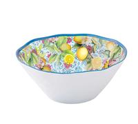 Ciotola Per Insalata ISCHIA Limoni D. 29Cm Bianco Blu Giallo Melamina Easy Life