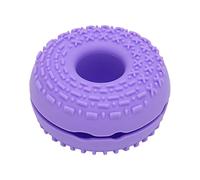 Ciotola per la pulizia dei pennelli trucco, detergente per pennelli cosmetici in silicone, texture lunghe e design a cambiamento graduale della trama, tampone per la pulizia dei (Viola)