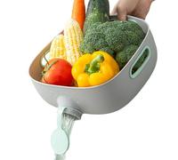 Ciotola per lavare la frutta, scolapiatti grande capacità, drenaggio rapido, ciotola per lavare la frutta con filtro integrato | per preparare insalate, pasti, cucina, pulizia casa, ristorante, sala