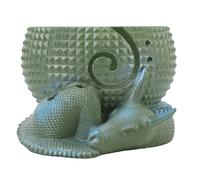 Ciotola per lo stoccaggio del filato con fori, portafilo in resina con design di drago e per progetti di uncinetto e maglia, organizzatore artigianale funzionale con due vani (OD Verde)