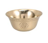 Ciotola per l'offerta dell'acqua del , tazza per l'acqua santa in ottone