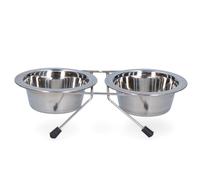 Ciotola per mangiare e bere in acciaio inox con supporto Ø 11cm 0,2 l