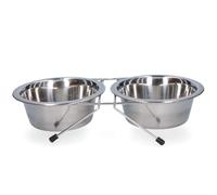 Ciotola per mangiare e bere in acciaio inox con supporto Ø 16cm 0,75