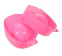 Ciotola per Manicure Rosa in Plastico, Set 2 Pezzi per Mani | Trattamento Unghie Art, Uso Sicuro e Delicato, Vaschetta Singola Lieve Variazione Colore