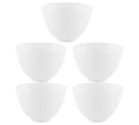 Ciotola per Maschera Viso in Silicone 5 Pezzi Bianca | Strumento Flessibile, Impilabile, per Maschere in Polvere o Argilla, Kit Viaggio, Uso Spa