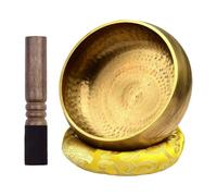 Ciotola per Meditazione - Campane Sonore Tibetane in Bronzo Artigianali per Meditazione | Suoni per Profondo Rilassamento, per il Sonno per Principianti, Mindfulness, Viaggio, Terapisti, Soggiorno, St