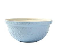 Ciotola per mescolare in gres porcellanato blu chiaro, design a mais goffrato, durevole, resistente alle scheggiature, cottura al forno, 30 cm