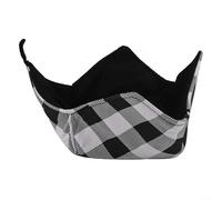 Ciotola per microonde in microfibra, comodo supporto per piatti caldi e freddi, manicotto isolante reversibile per alimenti con strato in poliestere e spugna, nero per + bianco 20,3 x 20,3 x 7,6 cm (L