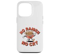 Ciotola per noodle danzanti retrò con scritta "No Ramen No Cry" Custodia per iPhone 13 Pro