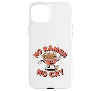 Ciotola per noodle danzanti retrò con scritta "No Ramen No Cry" Custodia per iPhone 15 Plus