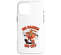 Ciotola per noodle danzanti retrò con scritta "No Ramen No Cry" Custodia per iPhone 16 Pro Max