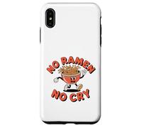 Ciotola per noodle danzanti retrò con scritta "No Ramen No Cry" Custodia per iPhone XS Max