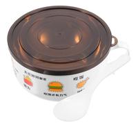 Ciotola per Noodle Rotonda 1200ml in Acciaio Inossidabile con Coperchio | Isolata, Robusta, con Manico, Non Si Deforma Facilmente, per Servire Piatti e Mescolare Verdure