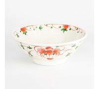 Ciotola Per Noodles Giapponese Mino Ware Ramen Udon Soba Aka-e Fiore Arabesco