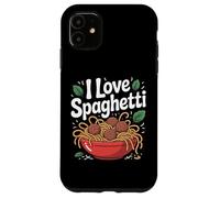 Ciotola per pasta I Love Spaghetti Delicious Custodia per iPhone 11