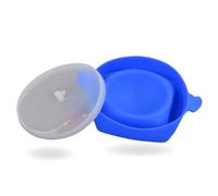 Ciotola per popcorn per microonde Macchina per popcorn in silicone Popper pieghevole per popcorn con coperchio e manico trasparenti 2-4 minuti Preparazione rapida per popcorn fai da te(Blu)