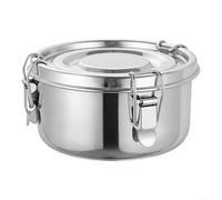 Ciotola per riso in acciaio inox con coperchio e chiusura, in acciaio inox 304, ermetica, adatta al congelatore, per cucina Meal Prep, 1 pezzo (18 cm)