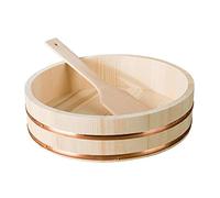 Ciotola per riso per sushi con vasca in legno e paletta per una perfetta preparazione del sushi