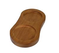 Ciotola per sale e pepe, base per macina in legno, base per bottiglia di spezie con due scomparti, adatta per macinini fino a 5,8 cm di diametro